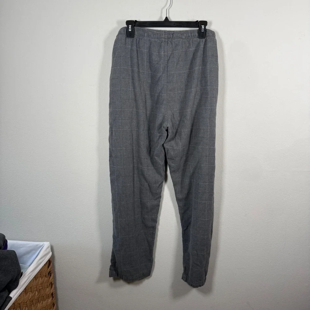 Polo Ralph Lauren Mens Grey Windowpane‎ Pajama Pants Elastic Waist Lounge XL
